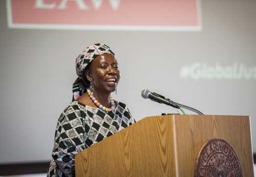 Musimbi Kanyoro speaking at the Symposium