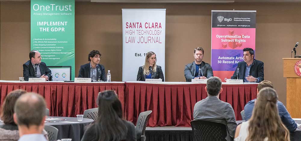 At a conference April 18 at Santa Clara University, legal and compliance professionals from Facebook, Uber, Salesforce and Dropbox shared how they are dealing with new EU data-protection rules.
