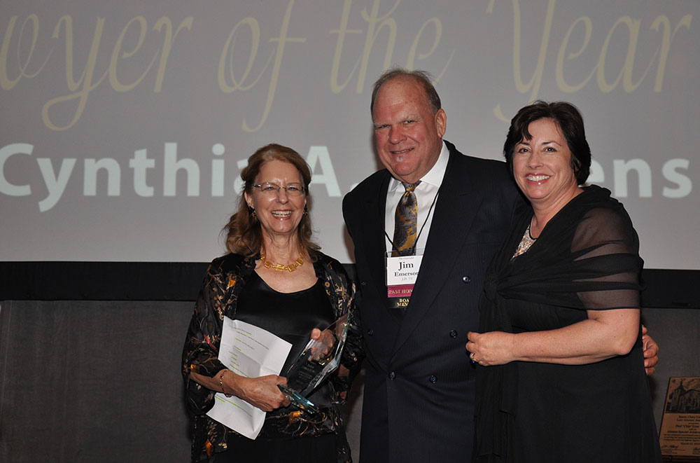 Professor Cynthia Mertens, Honorable James C. Emerson and Dean Lisa Kloppenberg