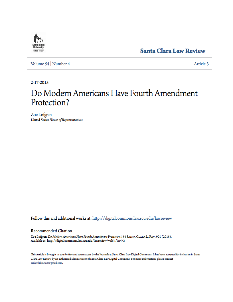 Do Modern Americans Have Fourth Amendment Protection? 