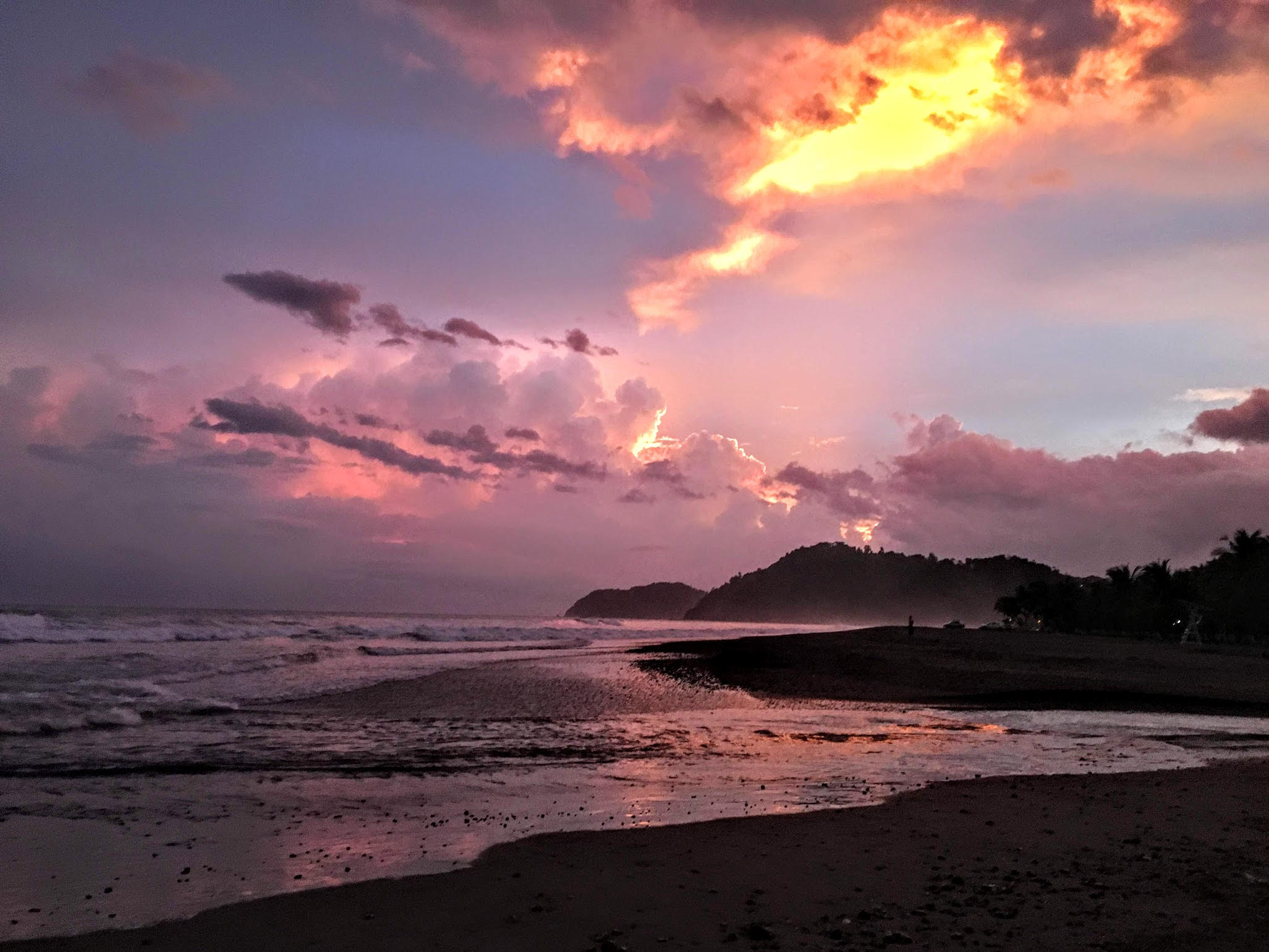 Sunset at Beach in Costa Rica 