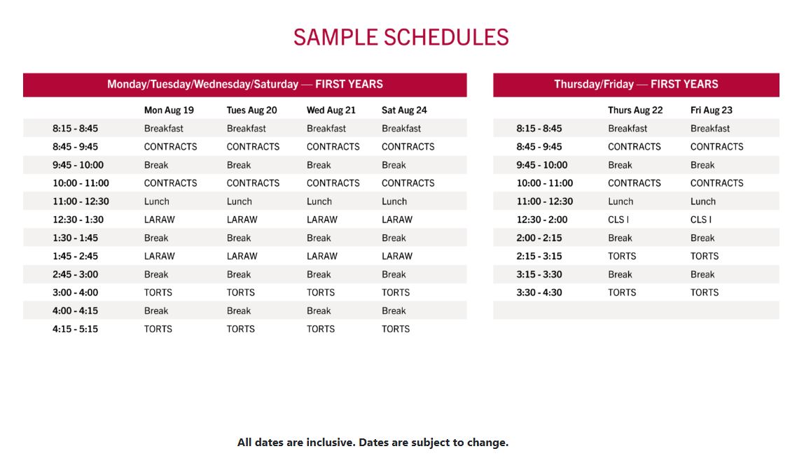 a spreadsheet that shows a sample schedule for flexjd