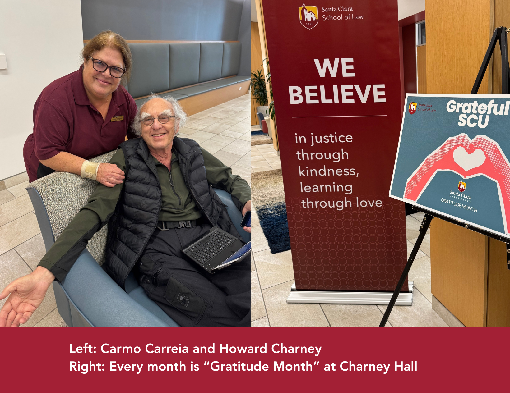 Left: Carmo Carreia and Howard Charney | Right: Every month is 