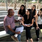 IHRC students interviewing Culebra island resident