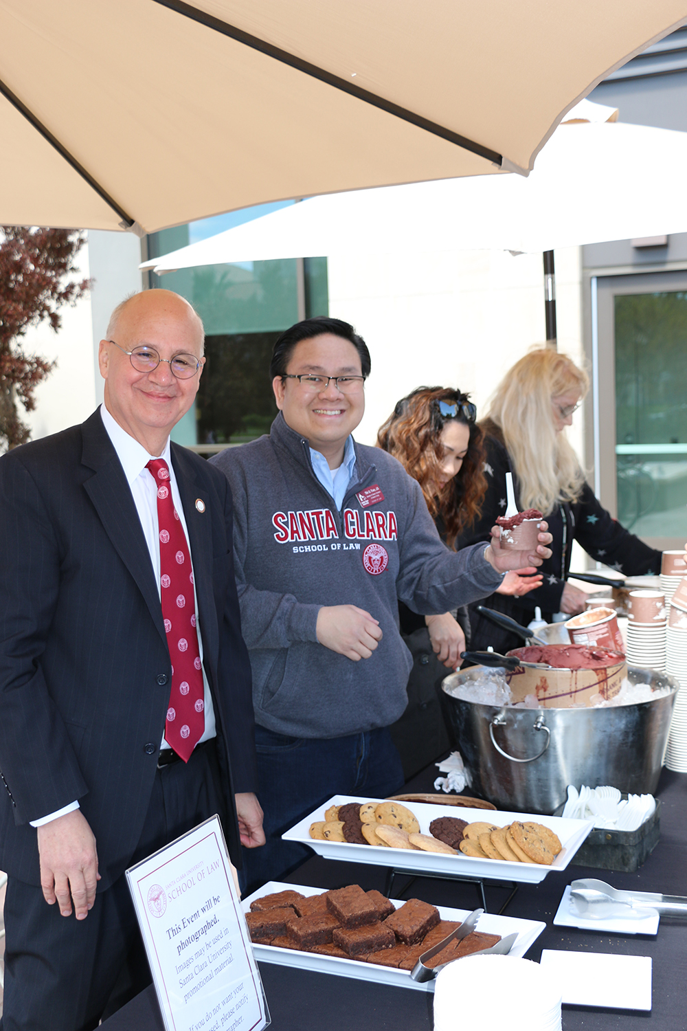Dean and Staff at the Ice Cream Social 2023