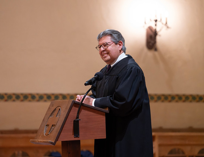 The Honorable Edward J. Davila Addressing the Audience at the Swearing In Ceremony Dec. 2023