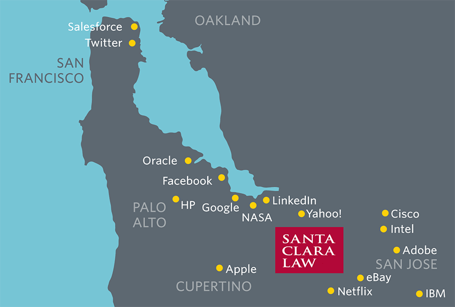 High Tech companies where Santa Clara Alumni work