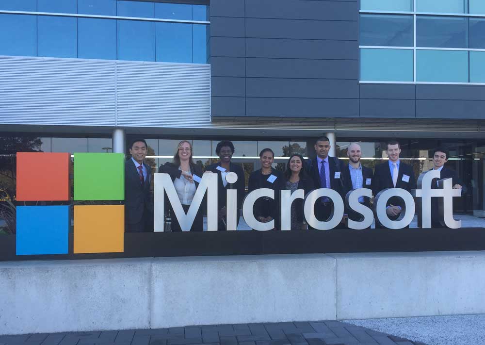 Tech Law JD students and faculty at Microsoft